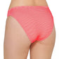 Hula Honey Junior's Rib Illusion Hipster Bikini Bottoms Swimsuit Orange Size Medium