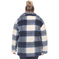White Mark Women's Plaid Shacket Jacket Blue Size 3X