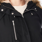 Collection B Junior's Faux Fur Trim Hooded Anorak Coat Black Size Medium
