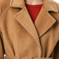 Collection B Junior's Single Breasted Belted Wrap Coat Brown Size XX-Large