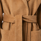 Collection B Junior's Single Breasted Belted Wrap Coat Brown Size XX-Large