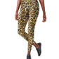 Terez Women's Leopard Goals High Shine Leggings Brown Size Small