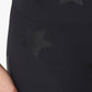 Terez Women's Foiled Star Print Leggings Black Size Medium
