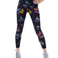 Terez Women's Butterfly Print 7/8 Leggings Black Size X-Small