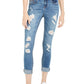 Indigo Rein Junior's Distressed Two Button Jeans Blue Size 7