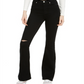 Indigo Rein Junior's Ripped Flare Leg Jeans Black Size 7