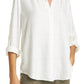 Rails Women's Eloise Metallic Windowpane Plaid Long Sleeve Peasant Blouse White Size X-Small