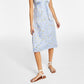 Hippie Rose Junior's V Neck Fit & Flare Midi Dress Blue Size Medium