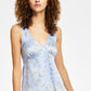 Hippie Rose Junior's V Neck Fit & Flare Midi Dress Blue Size Large
