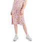 Hippie Rose Women's Floral Print Calf Midi Dress Purple Size X-Large