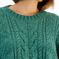 Hippie Rose Junior's Chenille Cable Pullover Sweater Green Size Small