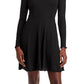 Aqua Women's Turtleneck Knit Dress Black Size X-Small