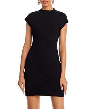 Aqua Ponte Knit Sheath Mini Dress