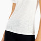 LNA Women's Cutout Neck T-Shirt White Size Small