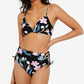 Hula Honey Women's Flourishing Floral High Waist Bikini Bottom Black Size X-Large