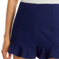 Aqua Women's High Rise Flounce Hem Shorts Blue Size Small