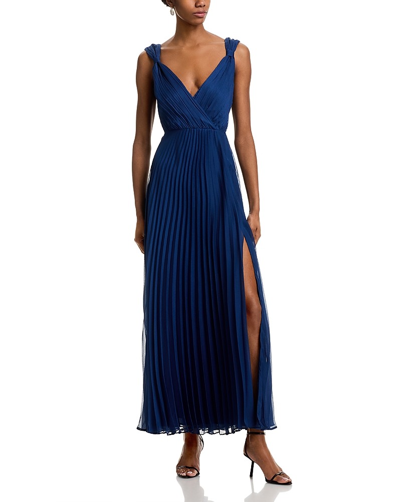 Aqua Pleated Guest Dress Exclusive