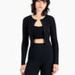 Nia Women's Olivia Cardigan & Crop Top Twinset Gray Size M