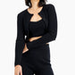 Nia Women's Olivia Cardigan & Crop Top Twinset Gray Size M