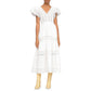 Sea Women's Georgina Eyelet V Neck Dress White Size 2
