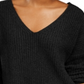 Hippie Rose Junior's Chenille V Neck Sweater Black Size X-Small