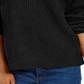 Hippie Rose Junior's Chenille V Neck Sweater Black Size X-Small