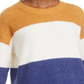 Hippie Rose Junior's Colorblocked Thermal Knit Sweater Yellow Size X-Large