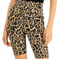 LNA Women's Leopard Print Bike Shorts Black Size Large