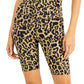 LNA Women's Leopard Print Bike Shorts Black Size Large