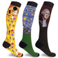XTF By Extreme Fit Women's Compression Knee High for 3 Pack Socks Brown Size Small
