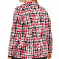 Belldini Women's Houndstooth Print Point Collar Cardigan Red Size XX-Large
