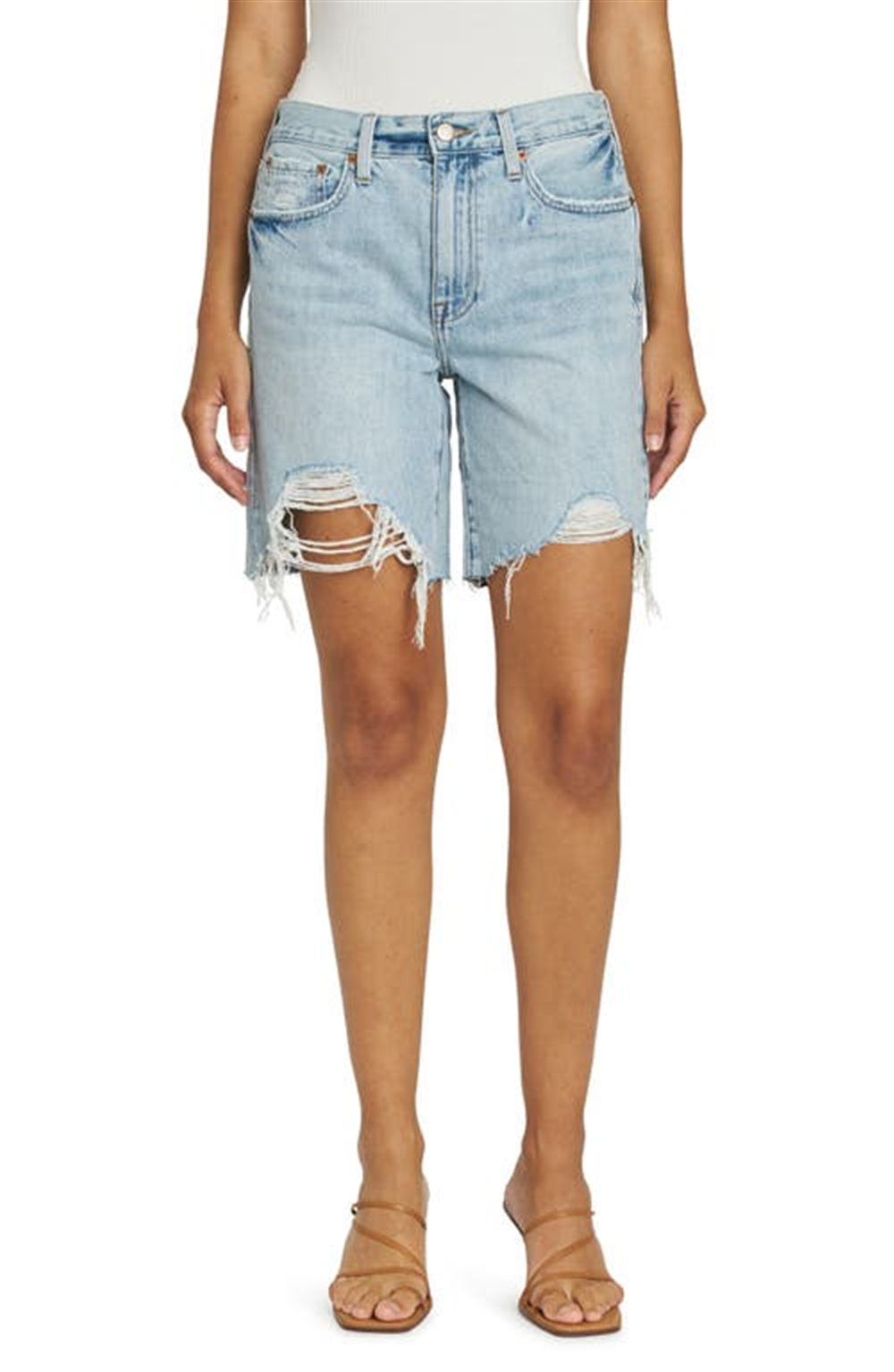 Pistola Women's Nelson Distressed Denim Shorts Size 29