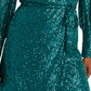 Aqua Women's Sequin Mini Dress Green Size 6