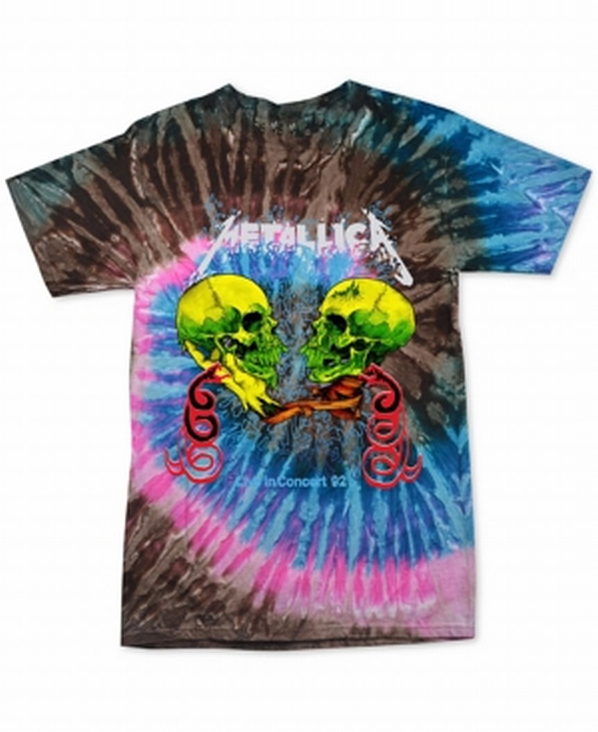 Merch Traffic Men's Metallica Live '92 Tie Dye T-Shirt Pink Size X-Large