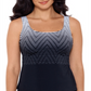 Reebok Women's Endless Endurance Tankini Top Swimsuit Black Size 14