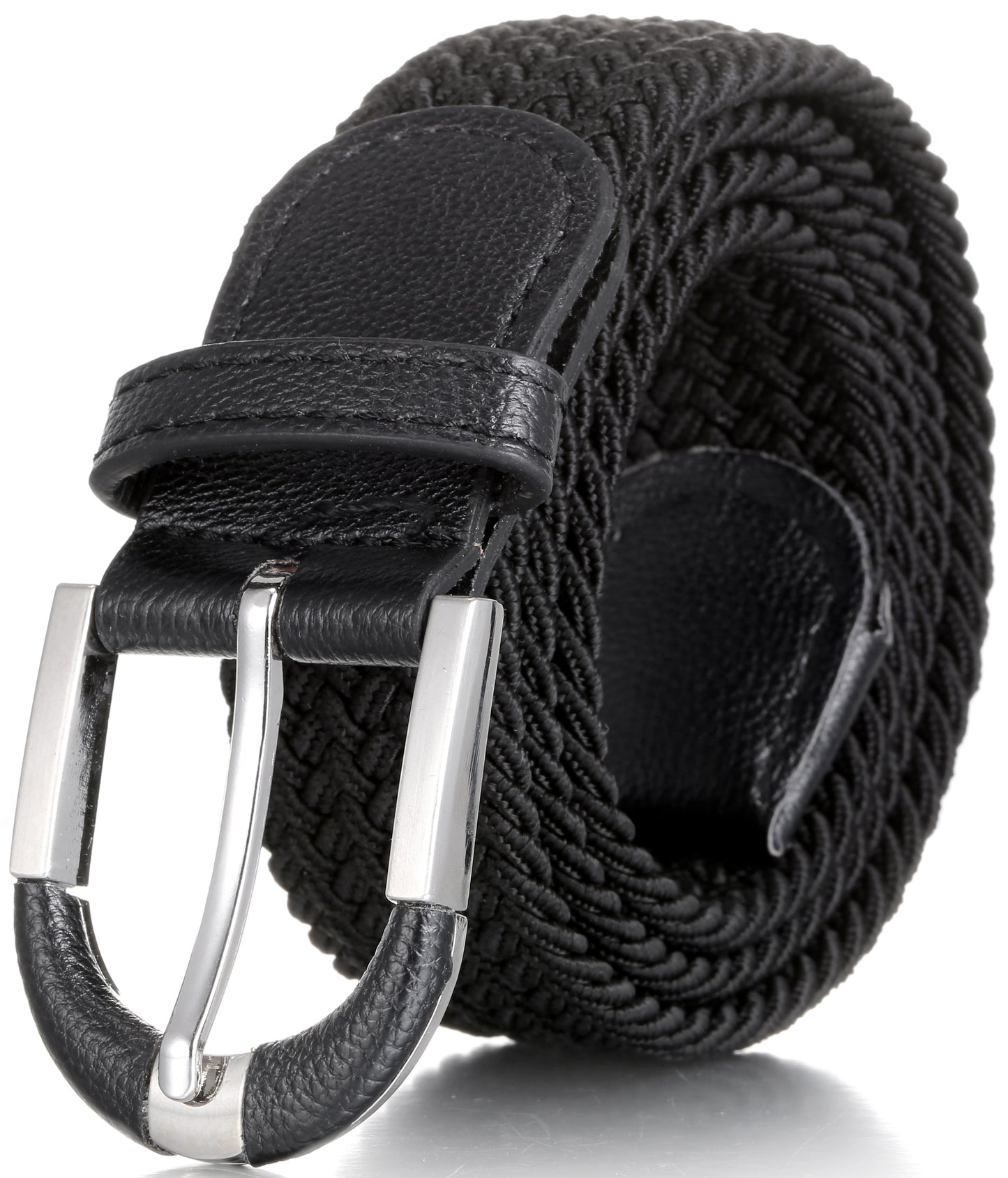 Mio Marino Women's Braided Stretch Belt Black Size M