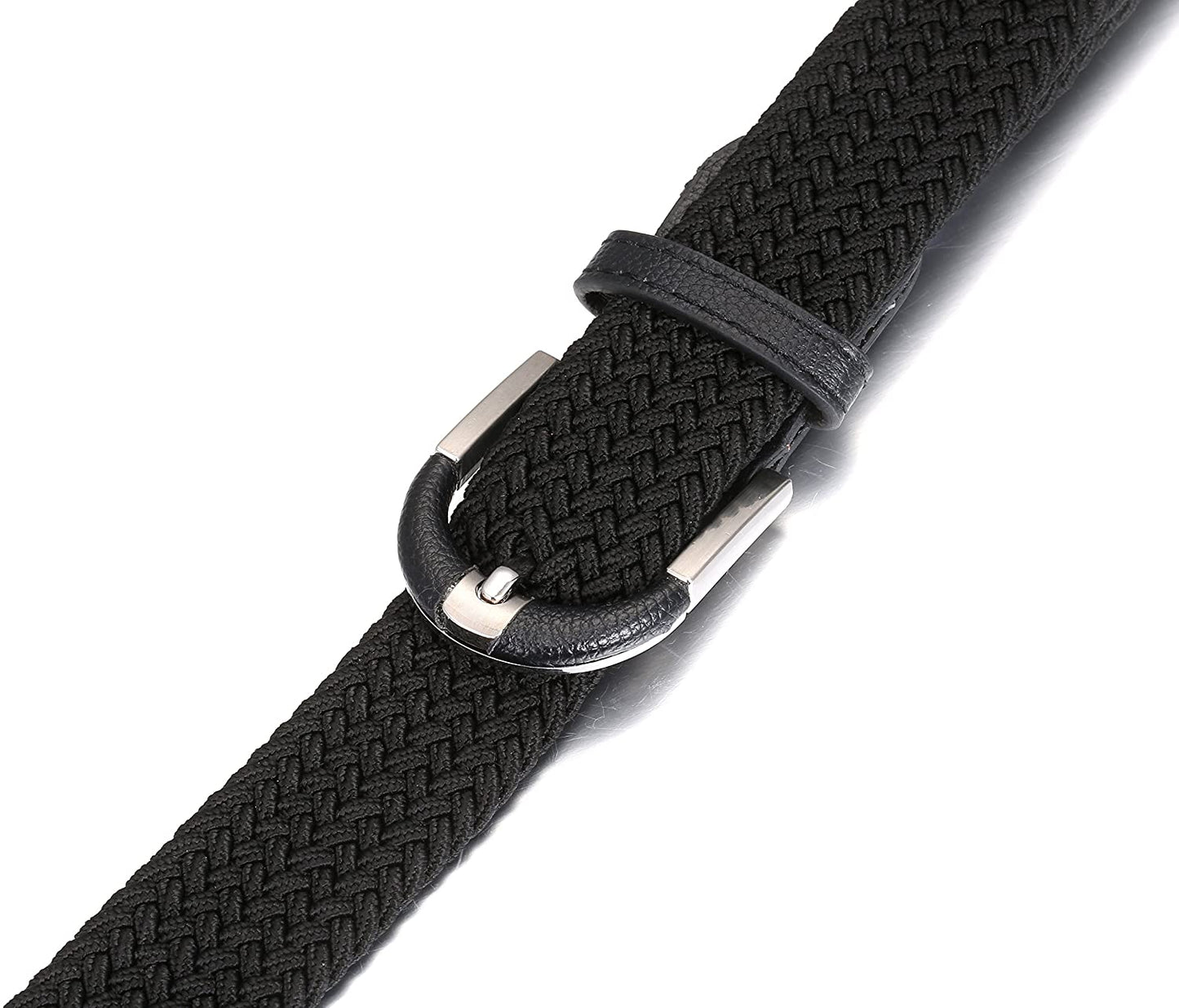 Mio Marino Women's Braided Stretch Belt Black Size M