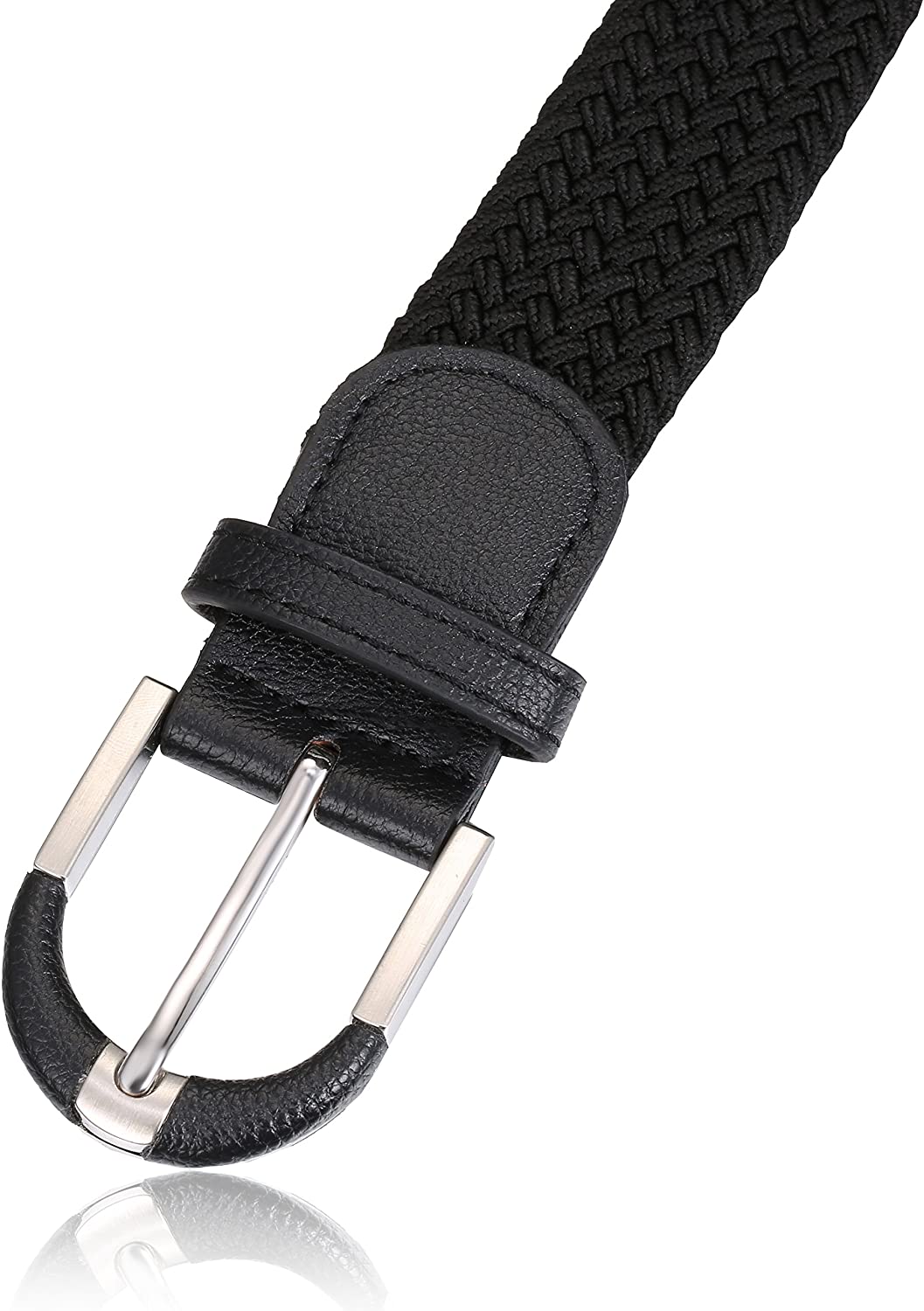 Mio Marino Women's Braided Stretch Belt Black Size M