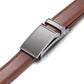 Mio Marino Men's Linxx Designer Ratchet Leather Belt Brown Size Medium