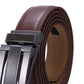 Mio Marino Men's Linxx Designer Ratchet Leather Belt Brown Size Large
