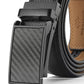 Mio Marino Men's Linxx Designer Ratchet Leather Belt Black Size Medium