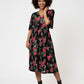 Leota Women's Short Sleeve Zoe Dress in Ruby Rose Black