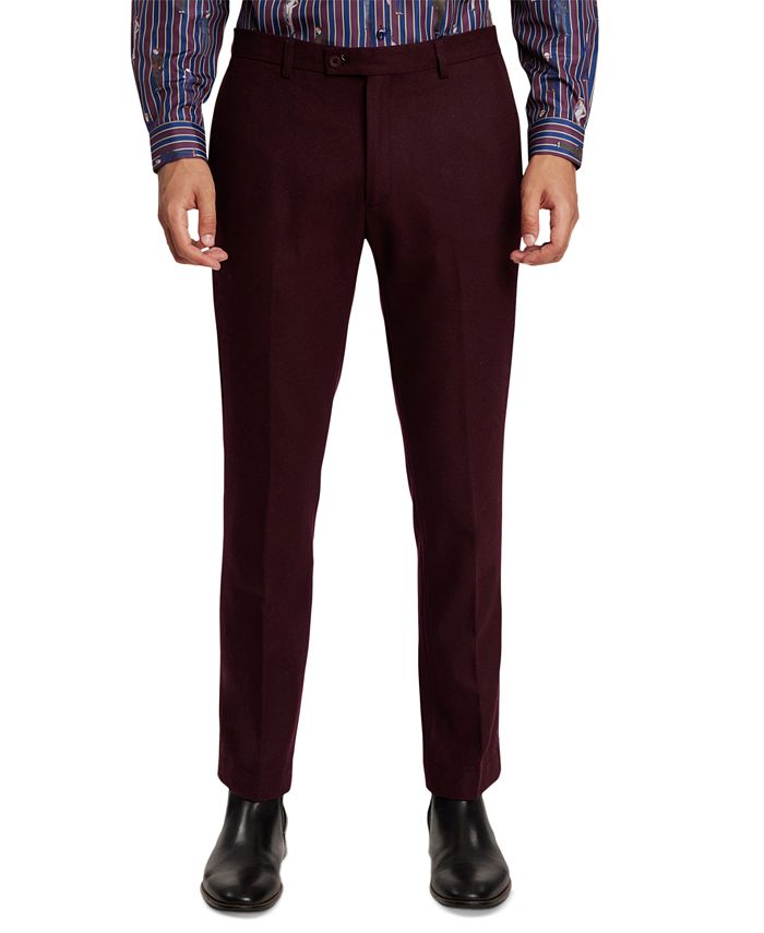 Paisley & Gray Men's Slim Fit Suit Pants Red Size X-Large