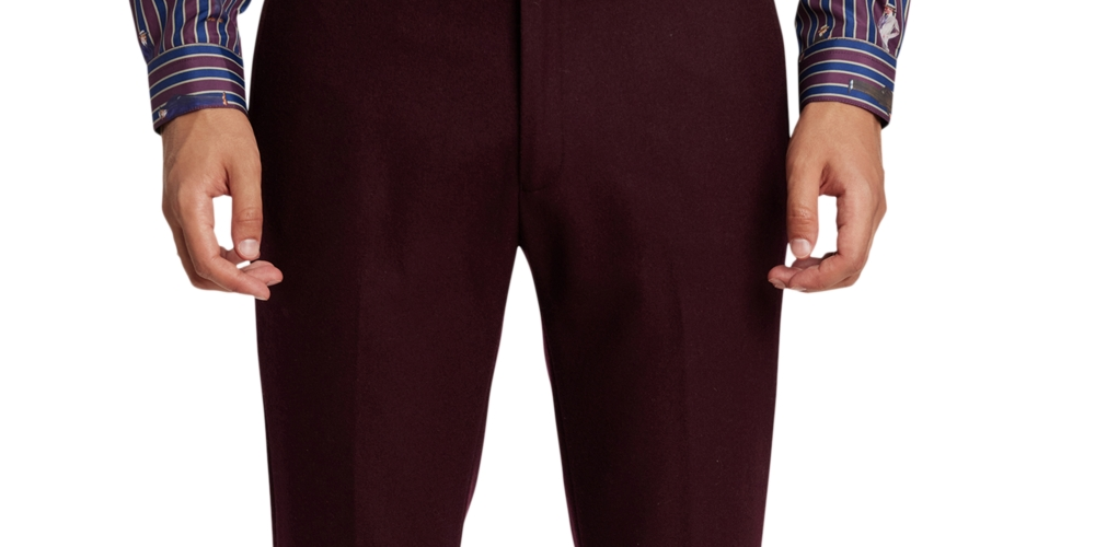 Paisley & Gray Men's Slim Fit Suit Pants Red Size X-Large