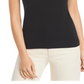 C by Bloomingdale's Short-Sleeve Cashmere Sweater Black Size M