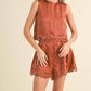 Miou Muse - Viscose Border Embroidery Shorts