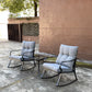 Rocker Set Chair and Teapoy Medium Grey