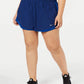 Nike Women's Plus Size Tempo Dri-FIT Track Shorts Blue Size 2 Extra Large