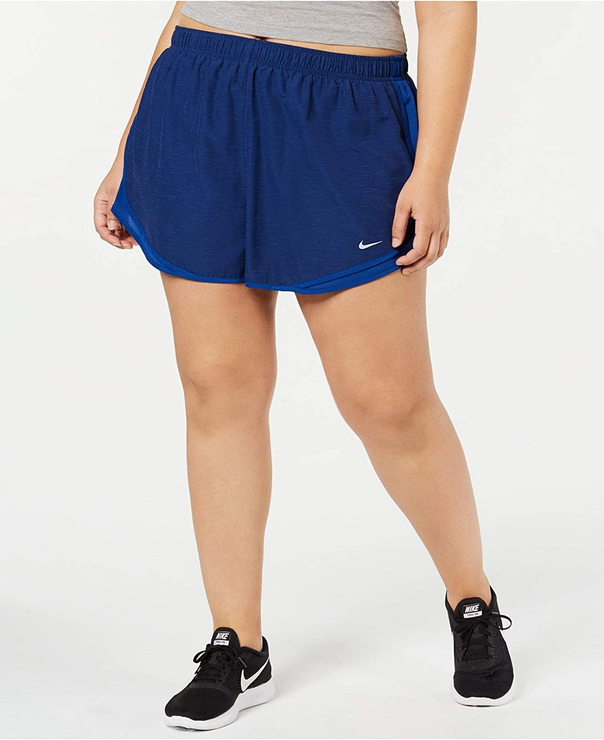 Nike Women's Plus Size Tempo Dri-FIT Track Shorts Blue Size 2 Extra Large
