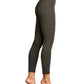 Lemon Women's Ribbed Plush Leggings With Roll Cuff Black Size 34X16